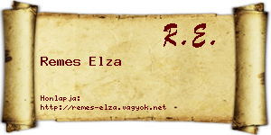 Remes Elza névjegykártya